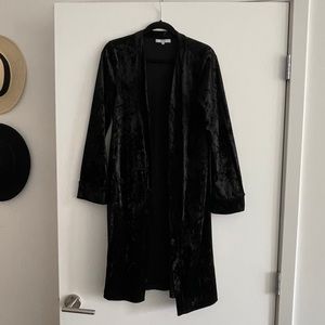 Crushed Velvet Duster Coat